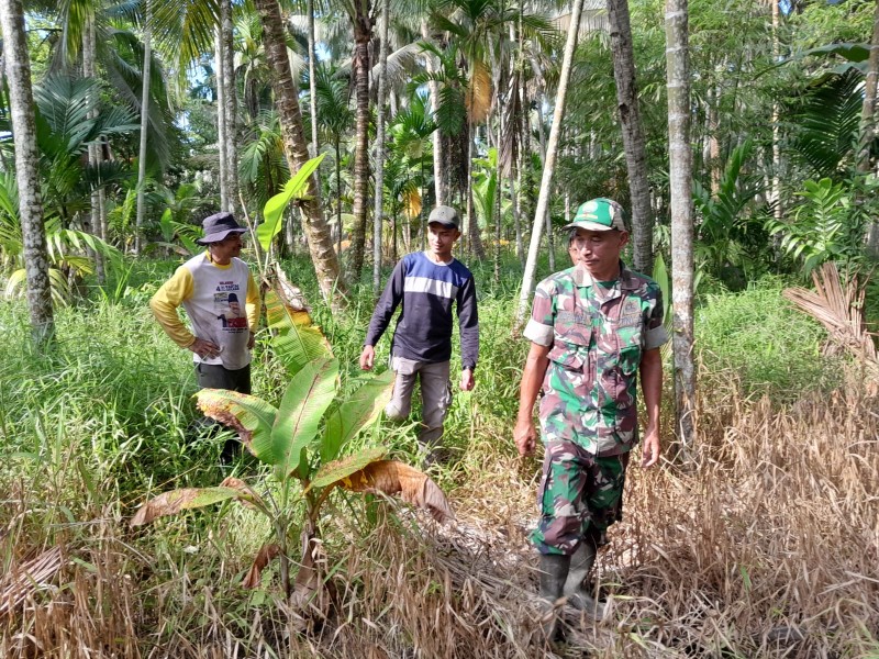 Koramil 07/Reteh Antisipasi Karhutla Secara Rutin dengan Patroli Tapal Batas