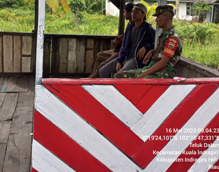 Babinsa Koramil 04/Kuindra Saling Mengingatkan Antar Sesama Ke Wilayah