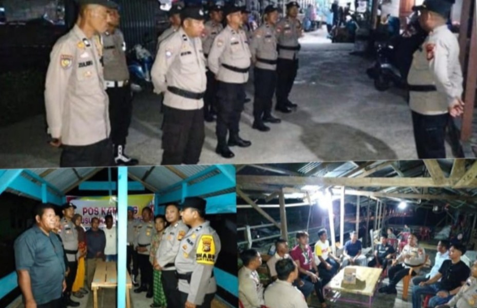 Polsek Batang Tuaka melaksanakan kegiatan Apel Raga dan Patroli Dialogis Ciptakan Sitkamtibmas