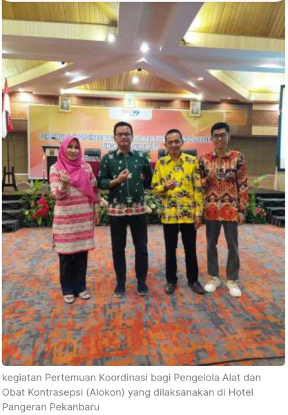 DP2KBP3A Inhil Hadiri Pertemuan Koordinasi bagi Pengelola Alat dan Obat Kontrasepsi Tingkat Provinsi Riau.