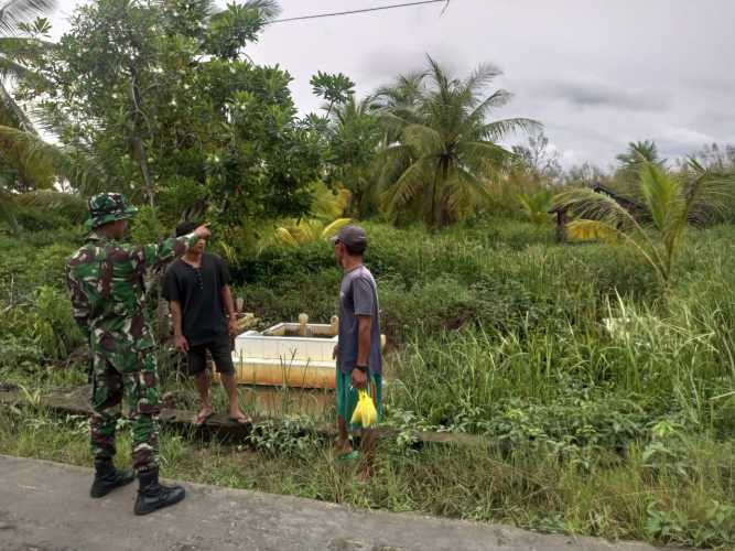Patroli di Wilayah Binaan Bersama Babinsa Koramil 04/Kuindra