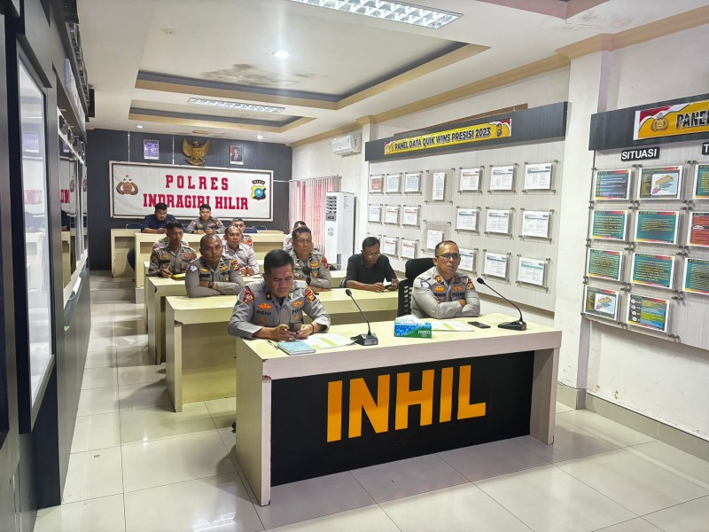 Satlantas Polres Inhil Ikuti Anev Operasi Patuh Lancang Kuning 2025, 602 Pelanggaran Ditindak, Nol Kasus Laka Lantas