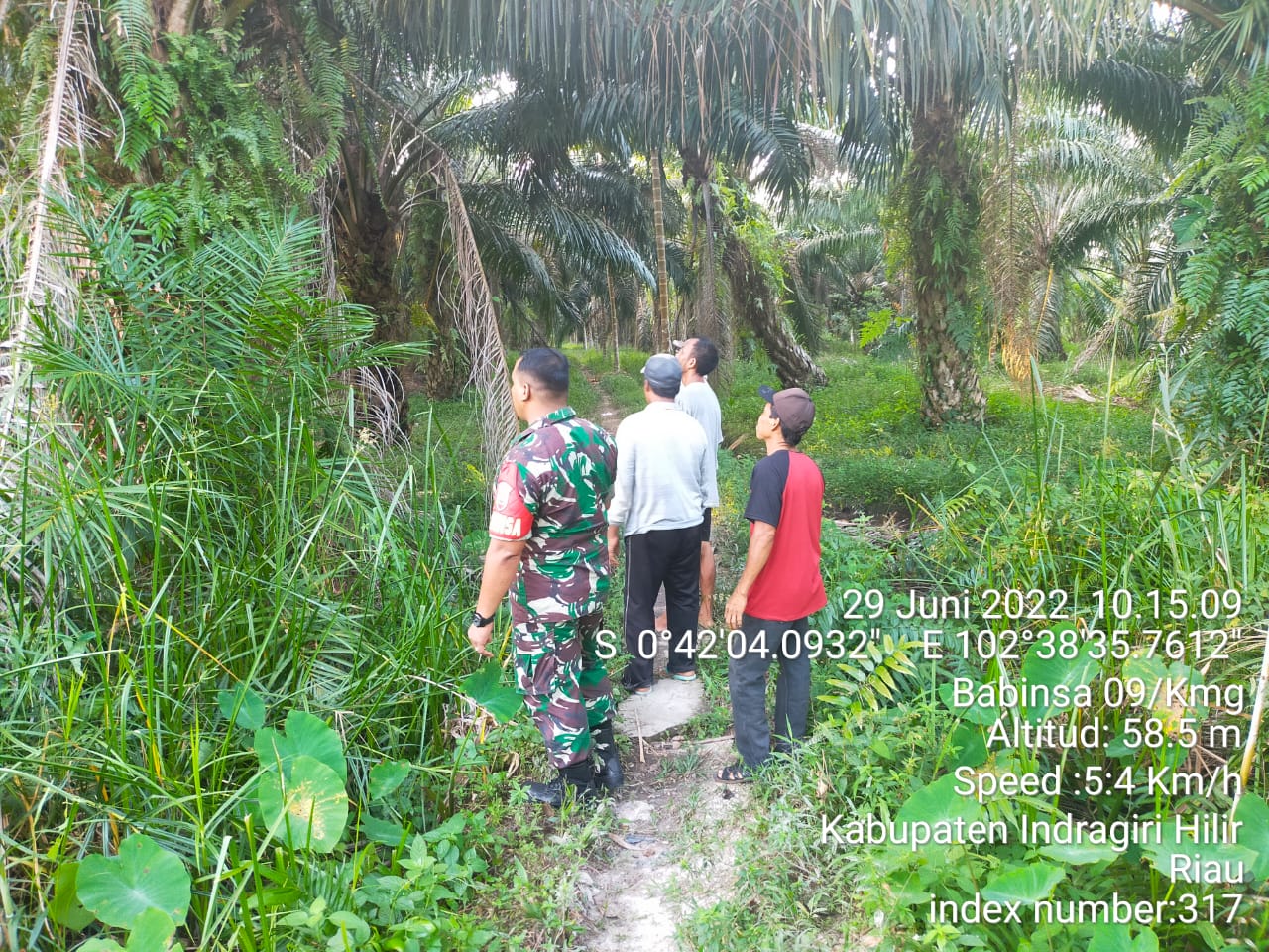Sosialisasi dan Patroli Karlahut Oleh Babinsa Koramil 09/Kemuning di Wilayah Pancur