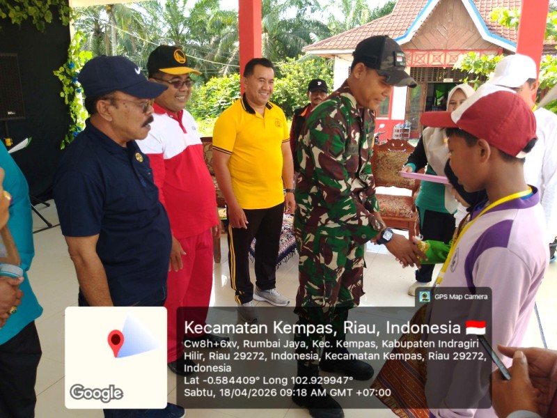 Babinsa Hadiri Kegiatan Seleksi FLS3N dan O2SN Tingkat Kecamatan Kempas