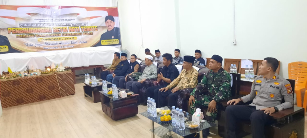 Bersama Forkompimcam Danramil 03/Tpl Hadiri Acara Pengesahan Warga Baru PSHT Tahun 2024