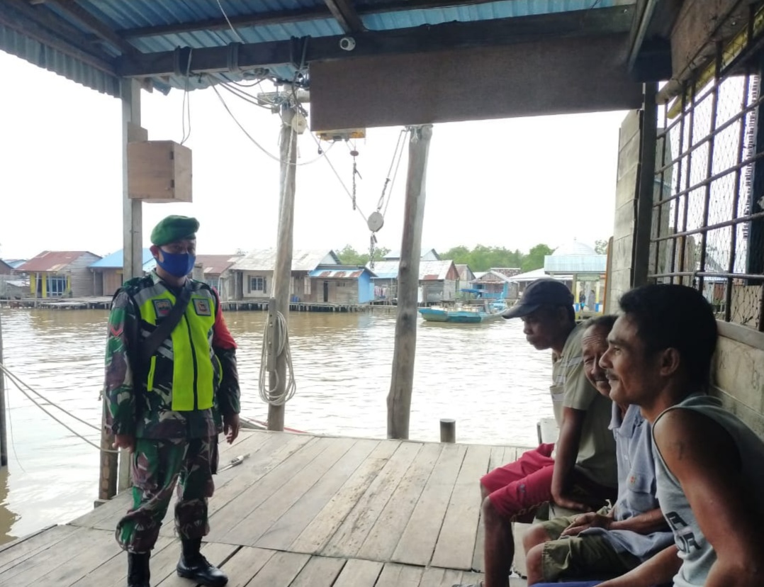 Kopda Nurhadi Seto Kembali Lakukan Penegakan Protkes di Concong Luar