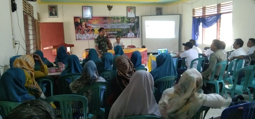 Acara Sosialisasi Pencegahan Karhutla Terus Dilakukan Oleh Danramil 07/Reteh