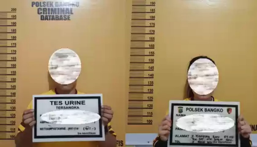 Sembunyikan Sabu di Pakaian Dalam, Pria dan Wanita Digelandang ke Mapolsek Bangko
