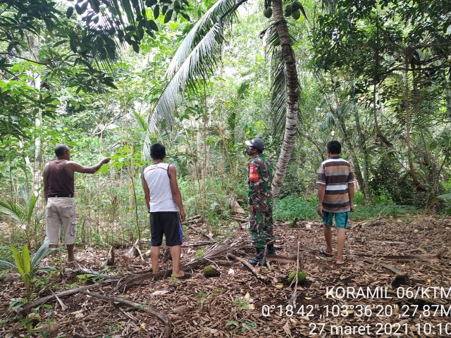 Jaga Lahan dari Karhutla, Praka Ferry Sinaga Lakukan Patroli di Wilayah Binaan