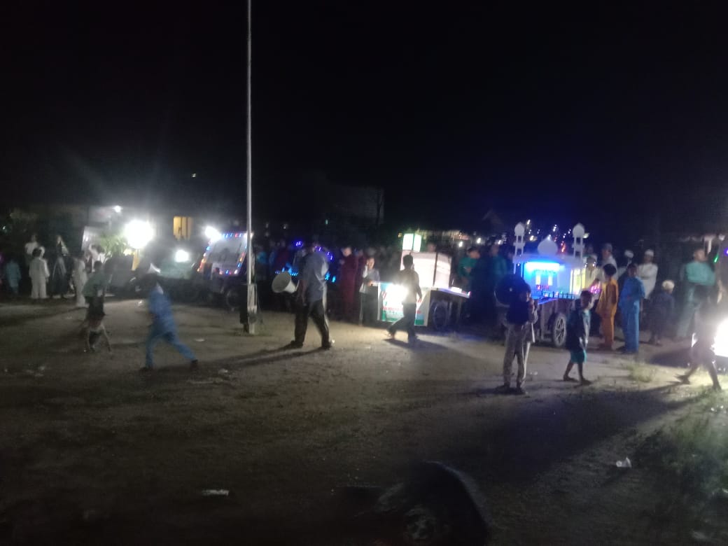 Pawai Takbir di Gaung Anak Serka Berlangsung Semarak