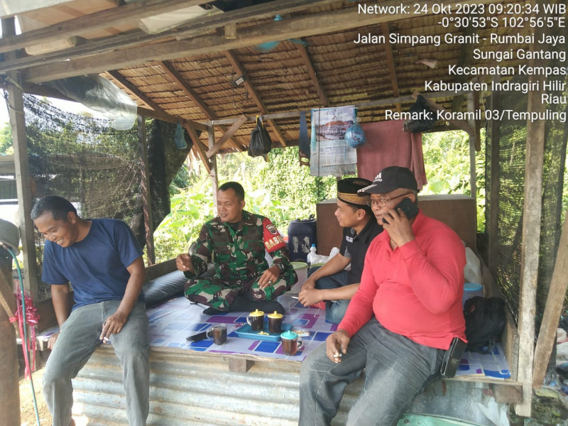 Untuk Dapatkan Informasi, Babinsa Koramil 03/Tpl Sambangi Warga Binaan