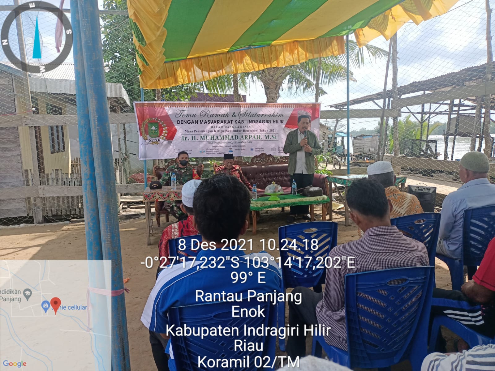 Hadiri Reses Anggota DPRD Provinsi Riau, Babinsa 02/Tanah Merah Sampaikan Himbauan Protkes