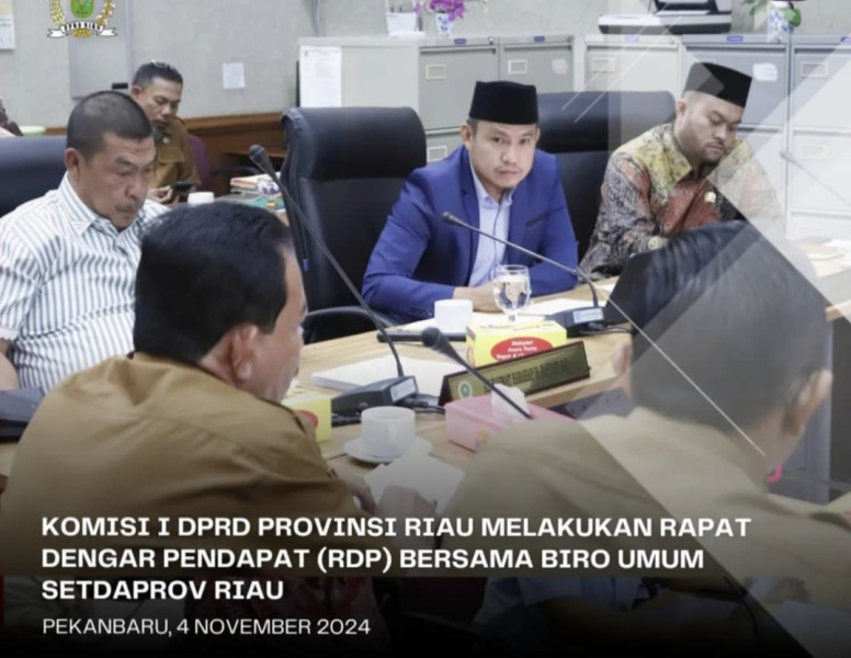 Komisi I DPRD Riau RDP dengan Biro Umum Sekdaprov Komisi I DPRD Riau RDP dengan Biro Umum Sekdaprov