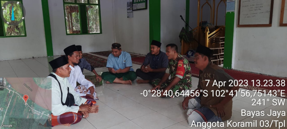 Anjangsana Ke Masjid, Babinsa 03/Tpl Silaturahmi Dengan Tokoh Agama