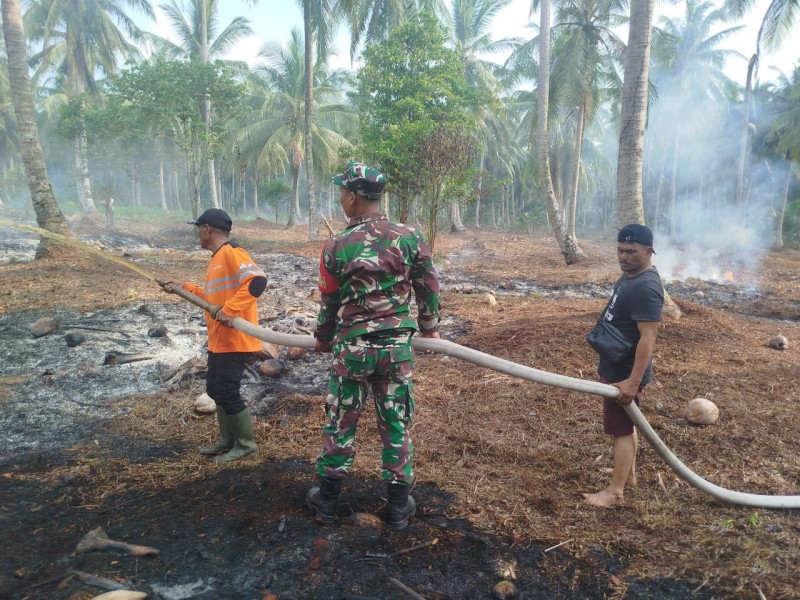 Danramil Apresiasi PT RSUP atas Respon Cepat Tangani Karhutla Pulau Burung