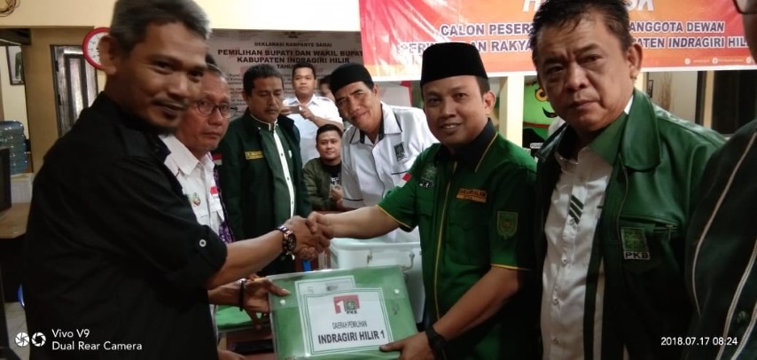 Yakin Mampu Rebut Hati Masyarakat, 45 Caleg PKB Inhil Didaftarkan ke KPU 