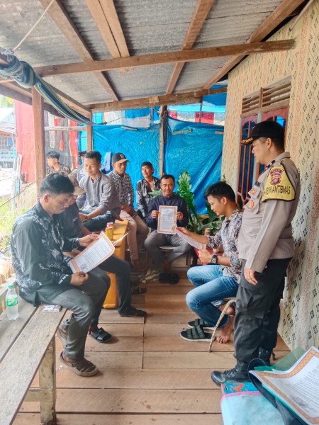 Menjelang Pemilu 2024, Personel Polsek Kateman Ciptakan Sitkamtibmas Ke Rumah Warga