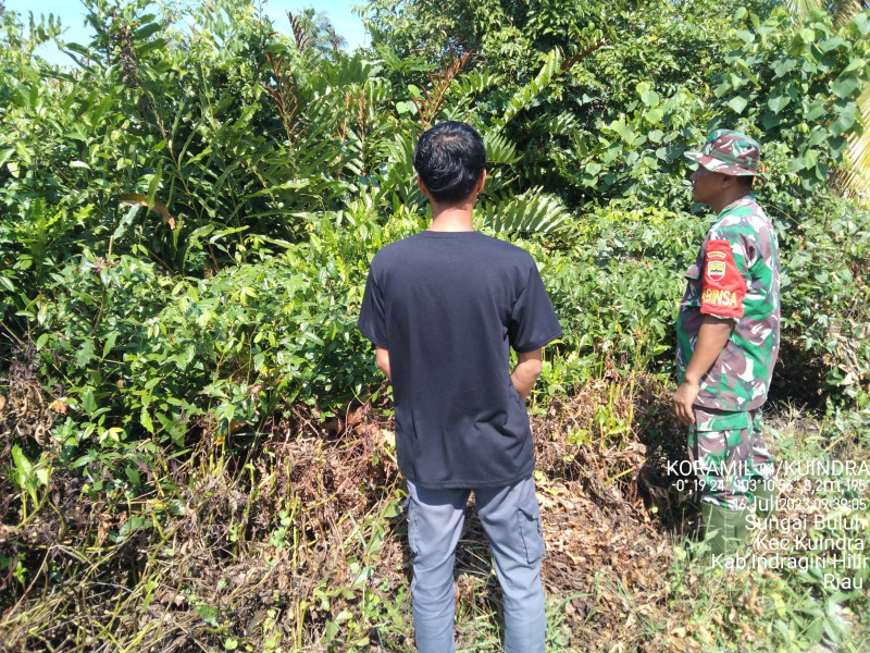 Dalam Antisipasi Kebakaran, Babinsa Koramil 04/Kuindra Himbau Agar Tidak Membuka Lahan