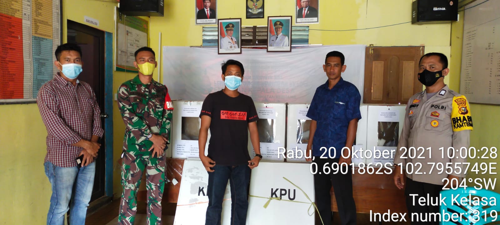 Babinsa Koramil 09/Kemuning Dampingi Kunker Bawaslu Inhil