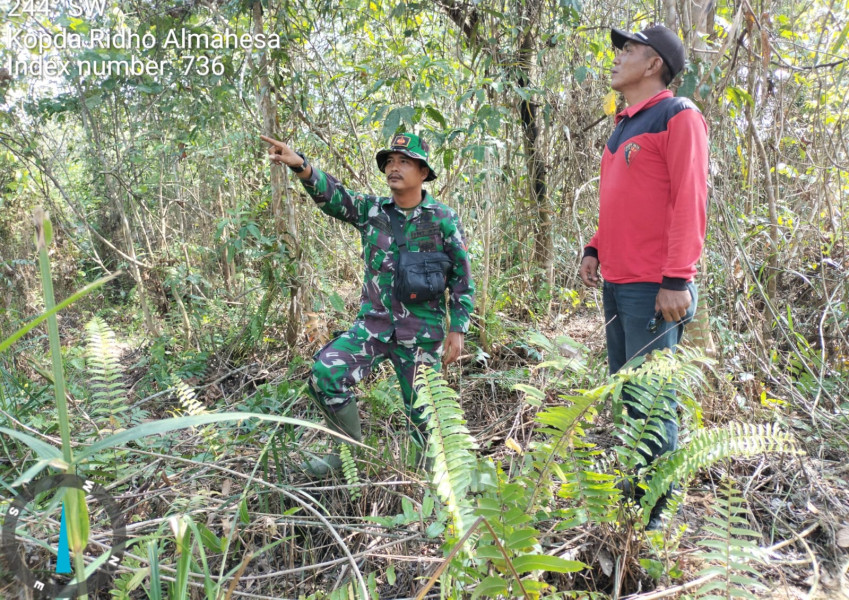 Patroli Daerah Rawan, Babinsa Koramil 05/GAS Terus Pantau Karhutla