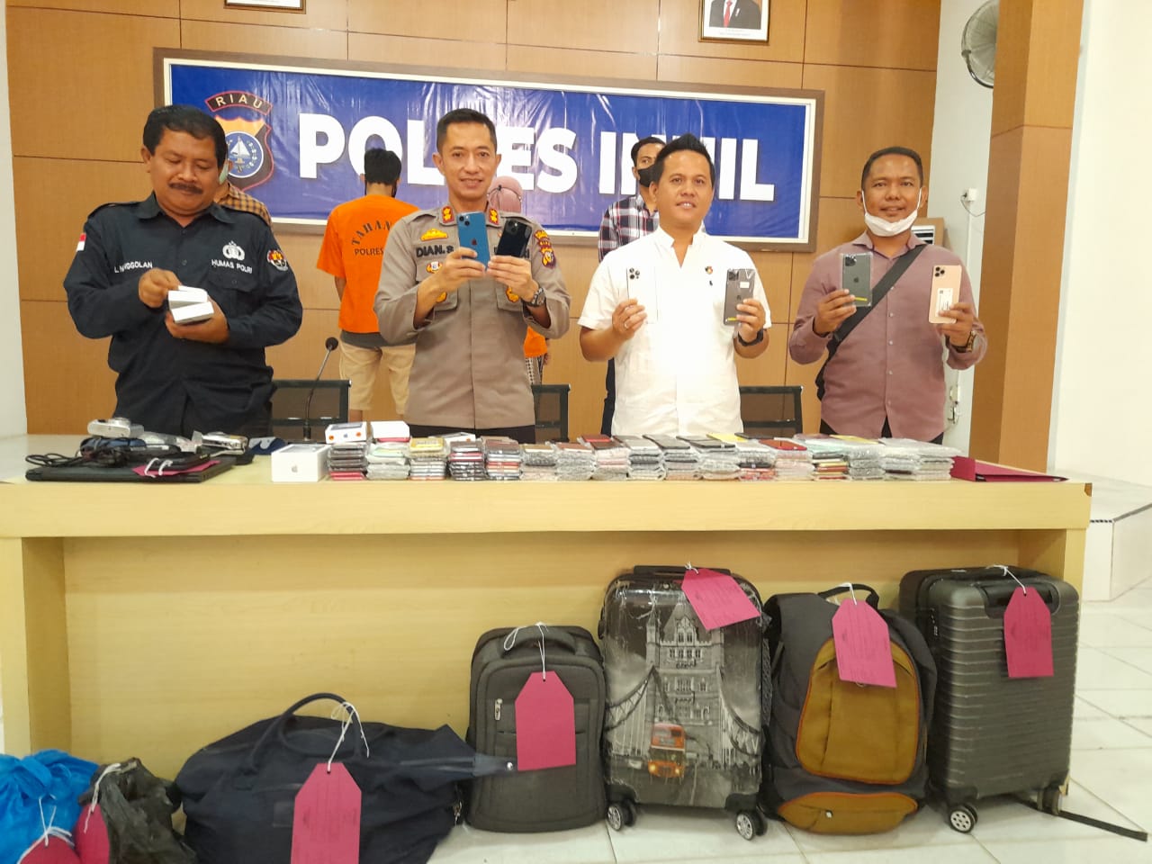 Polres Inhil Gagalkan Penyeludupan Ratusan Elektronik Ilegal dari Batam Senilai Rp2,5 Miliar