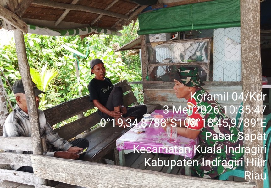 Minggu di Kampung Pancasila Sapat: Serda Erwin Savitri Rajut Komsos, Semai Asah Asih Asuh Demi Patriotisme Kuindra