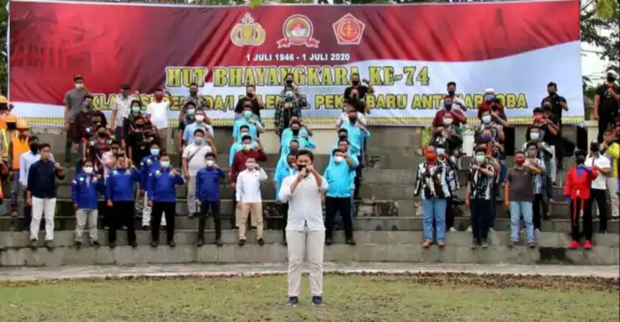 Dukung Polda Riau Beranguskan Narkoba, Organisasi Milenial Lintas Organisasi Gelar Deklarasi 