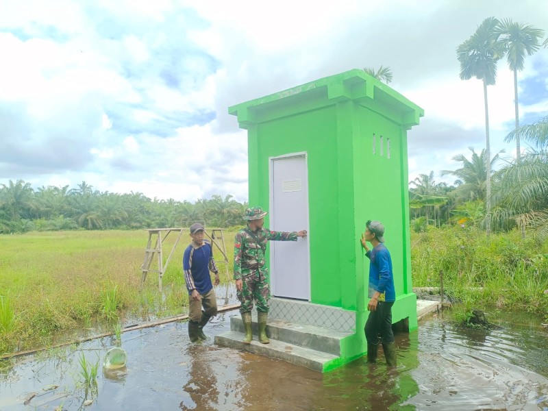 TMMD ke-123: Pembangunan MCK di Desa Karya Tunas Jaya Rampung 100%