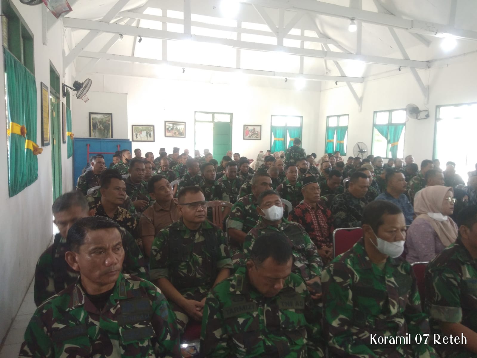 Para Prajurit dan PNS Koramil 07/Reteh Ikuti Sosialisasi Asabri dan Pengenalan Link BSI KCP Tembilahan