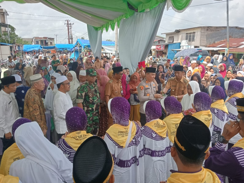 Babinsa Koramil 03/Tpl Hadiri Kegiatan Pelepasan Jemaah Calon Haji