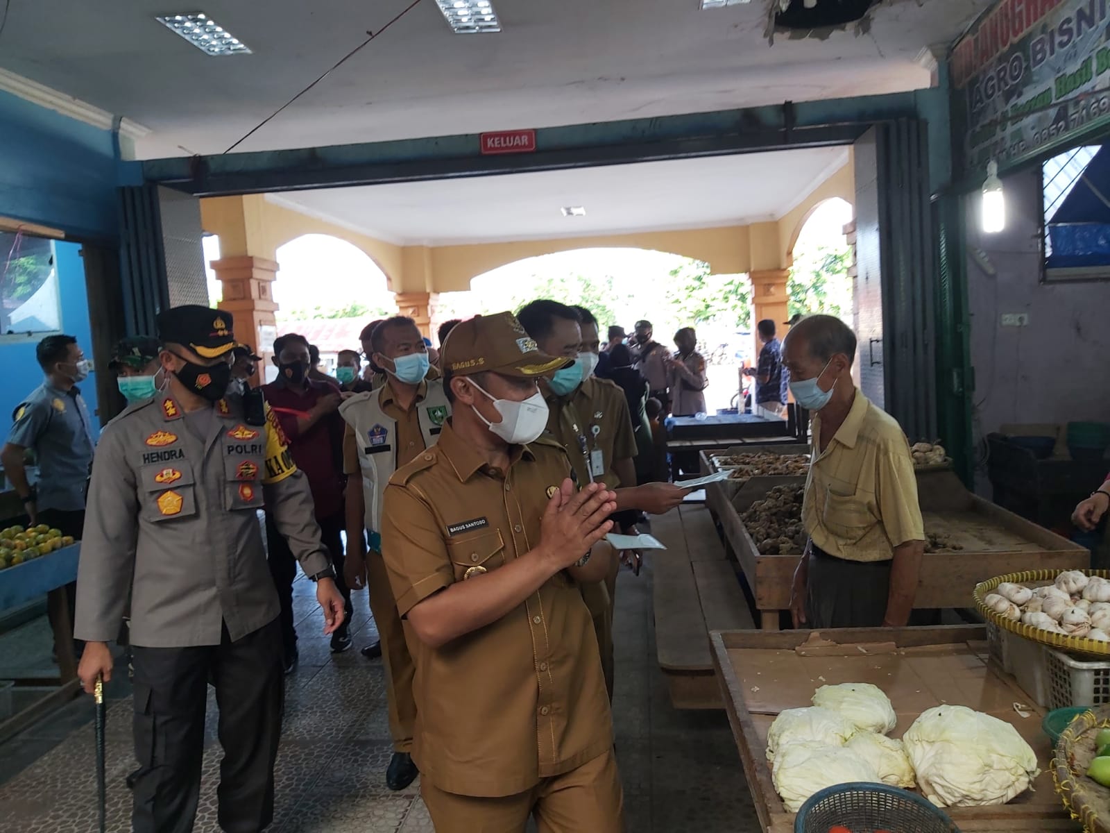 Pastikan Pedagang Menggunakan Protokol Kesehatan, Wabup Pimpin Sidak Dipasar Terubuk Bengkalis