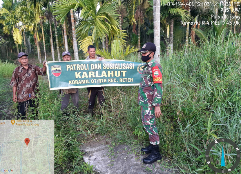 Babinsa Koramil 07/Reteh Sosialisasi dan Patroli Rutin di Wilayah