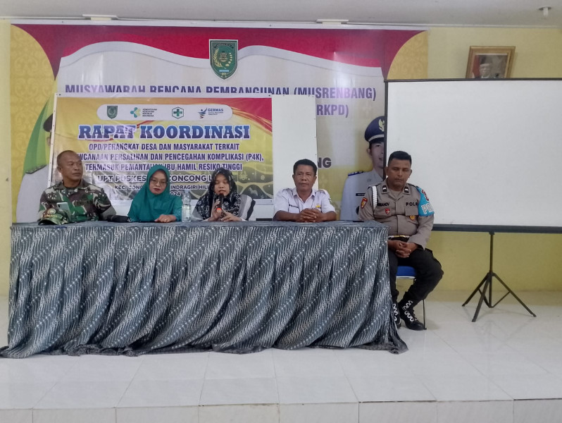 Danpos Concong Ramil 04/Kdr Dampingi Rakor Terkait P4K di UPT Puskesmas Concong Luar