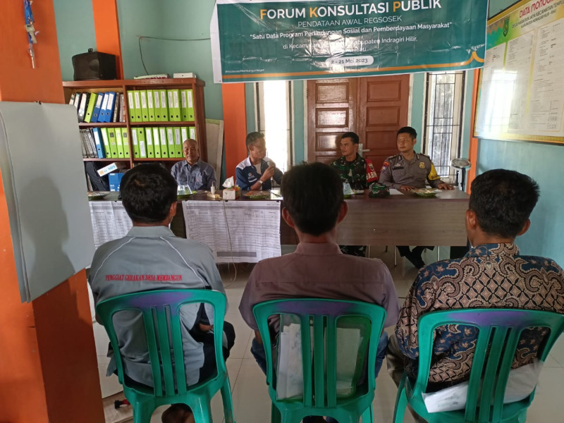 Rapat Forum Konsultasi Publik, Babinsa 03/Tpl Kopda Kerius Zai Hadiri Pendataan Awal Regsosek