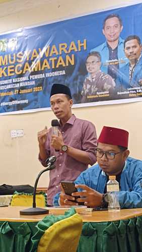 Berikan Motivasi, Anggota DPRD Provinsi Riau Andi Darma Taufik Hadiri Muscam KNPI Mandah