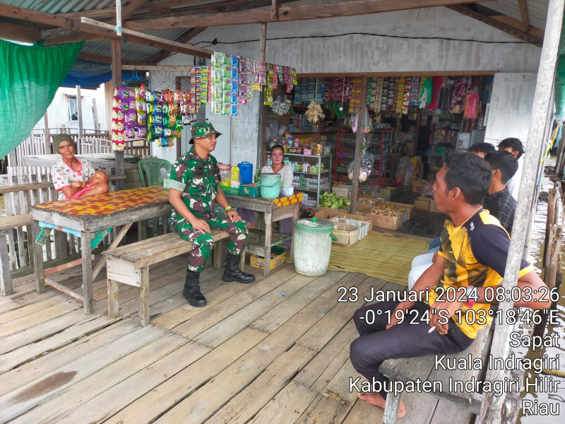 Koramil 04/Kuindra Saling Bertukar Pikiran Bersama Masyarakat Binaan