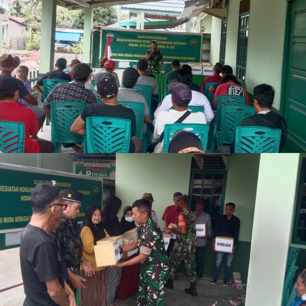 Koramil 03/Tempuling Gelar Komsos Bersama Komponen Masyarakat