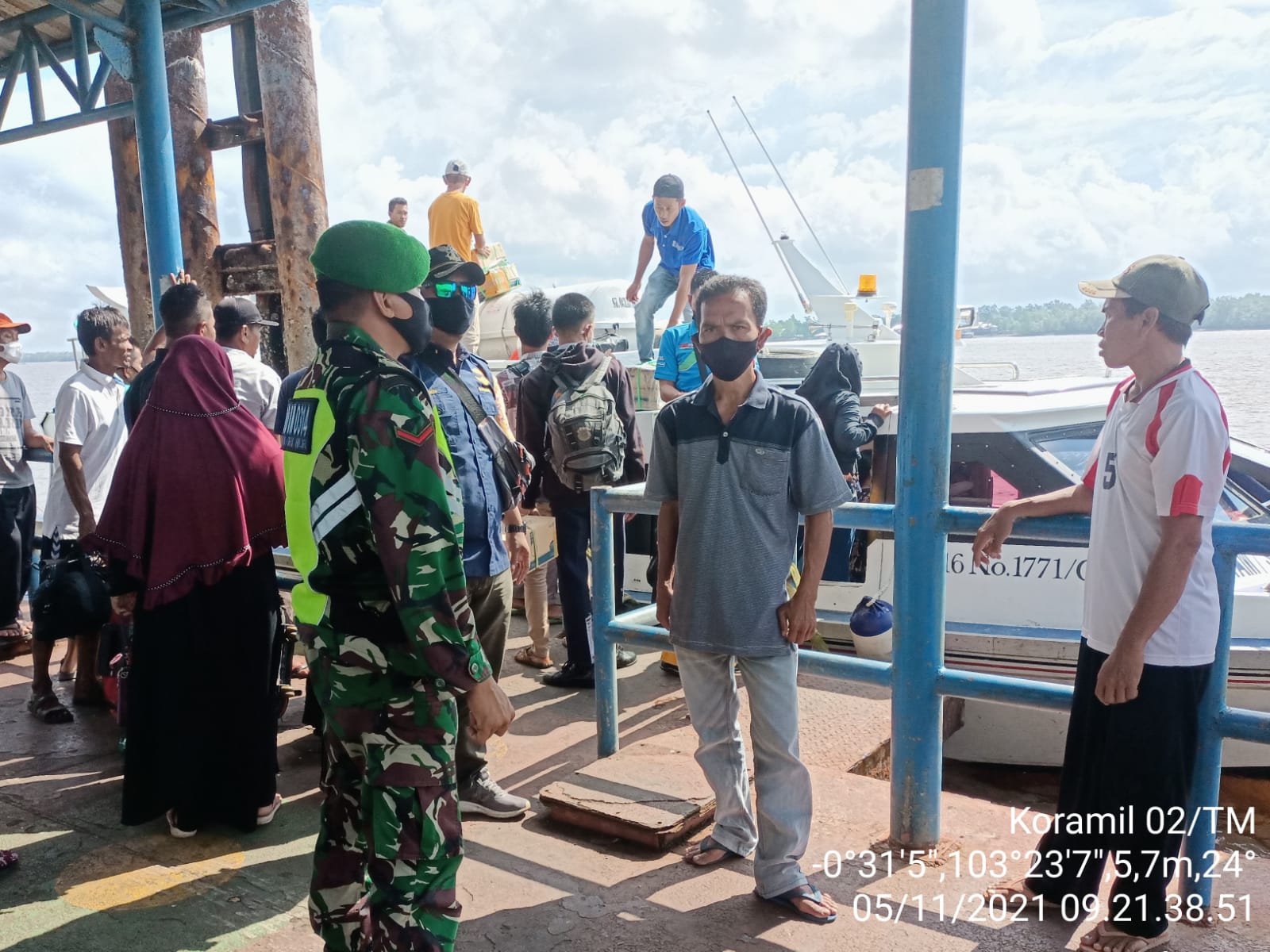 Pelabuhan Tetap Jadi Fokus Utama Penegakan Protkes Koramil 02/Tanah Merah