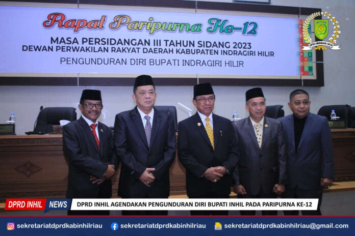 Ketua DPRD Inhil H. Ferryandi Pimpin Langsung Rapat Agendakan Pengunduran Diri Bupati Inhil Pada Paripurna Ke- 12