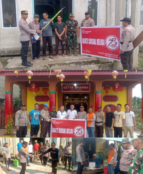 Polsek Gaung Laksanakan Kegiatan Bakti Sosial Religi Dalam Rangka Hari Bhayangkara ke 78