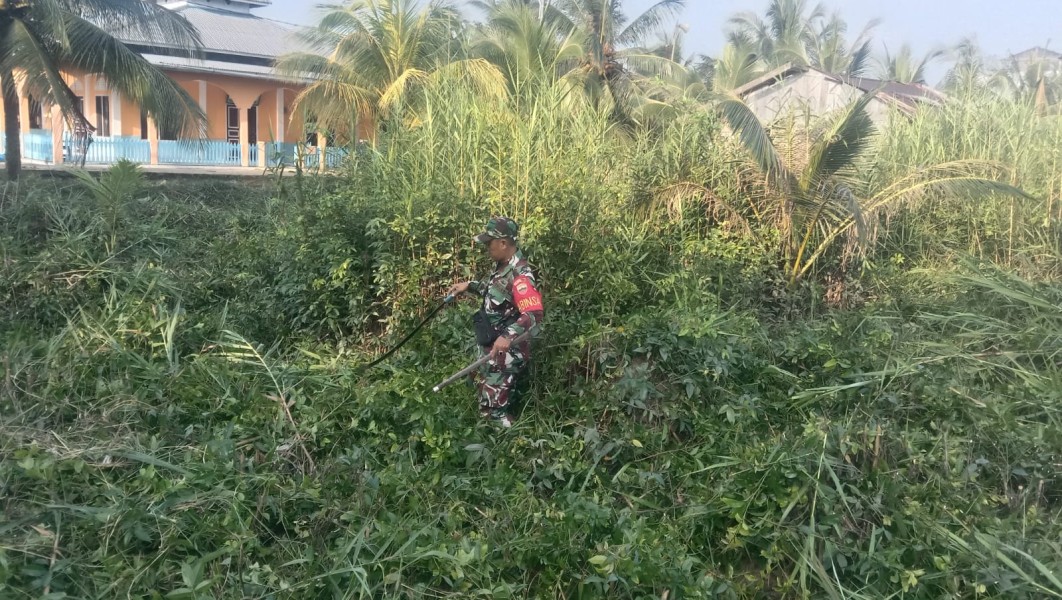 Babinsa Koramil 04/Kuindra Patroli dan Sosialisasi Untuk Mencegah Karhutla