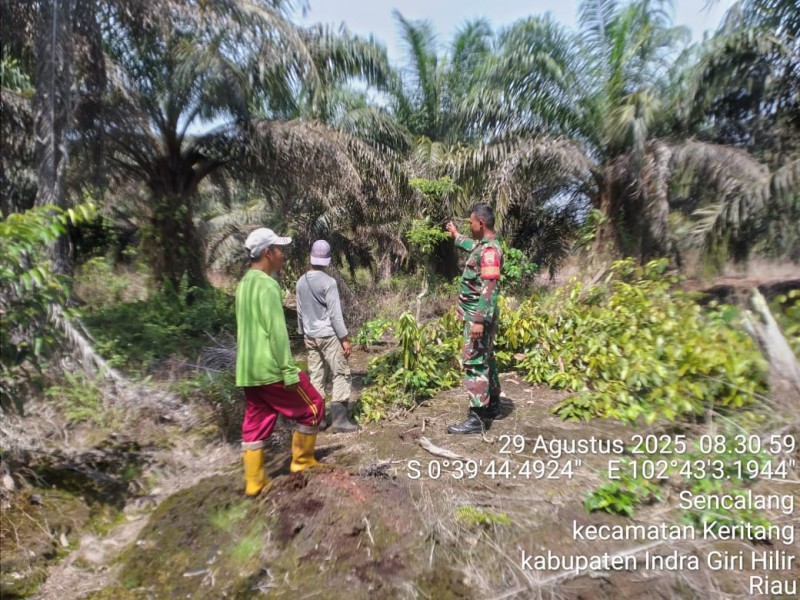 Patroli Karhutla di Desa Sencalang, Berikut Pesan-pesan Babinsa Koramil 09/Kemuning