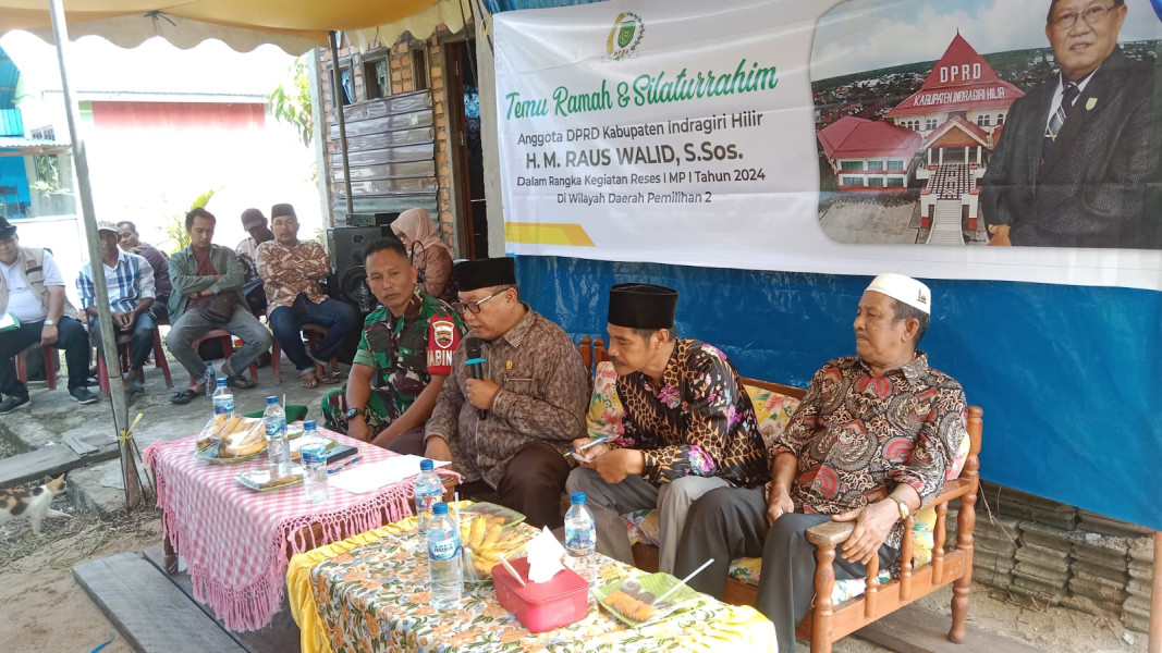 Babinsa Koramil 05/Gas Hadiri Reses Anggota DPRD Kabupaten Indragiri Hilir