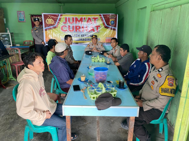 Polsek Kempas Gelar Jumat Curhat, Ciptakan Kamtibmas Aman dan Kondusif