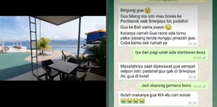 Ngakunya ke Pontianak Naik Sriwijaya Air, Eh Ternyata Malah ke Bali dengan Selingkuhan