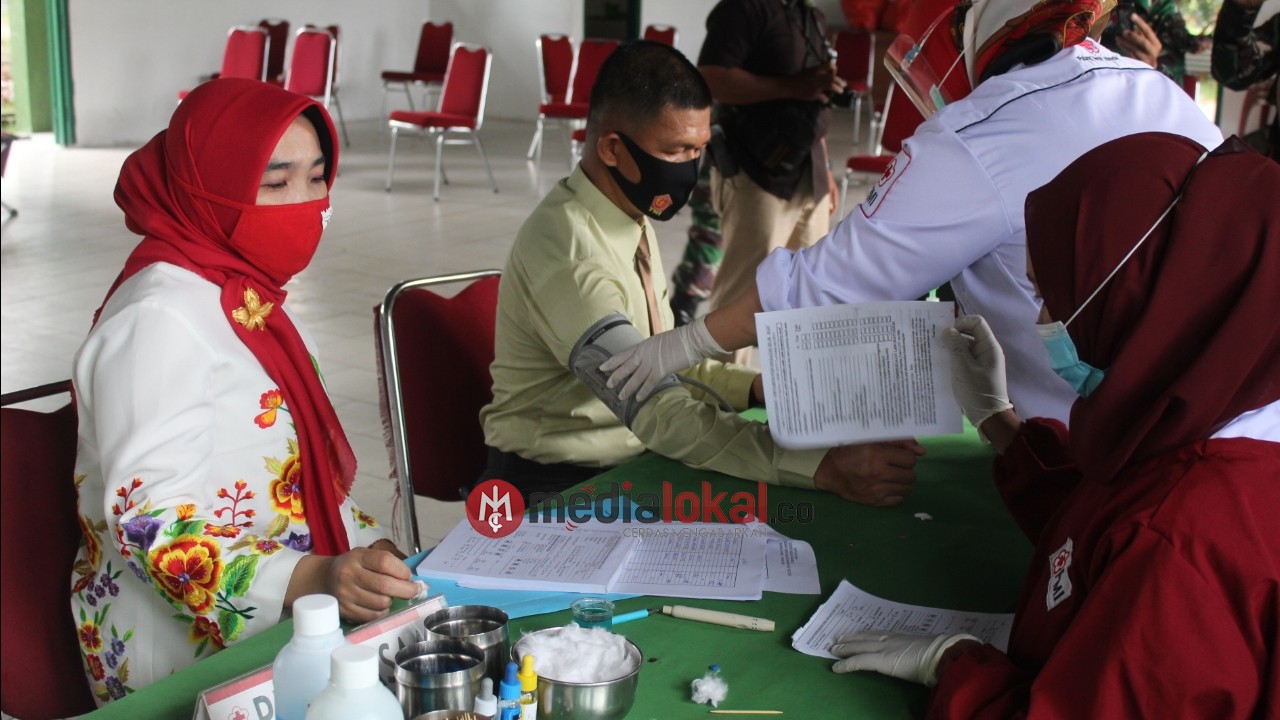 Rayakan HUT RI ke-75, Kodim 0314/Inhil Taja Bhakti Sosial Donor Darah bersama PMI