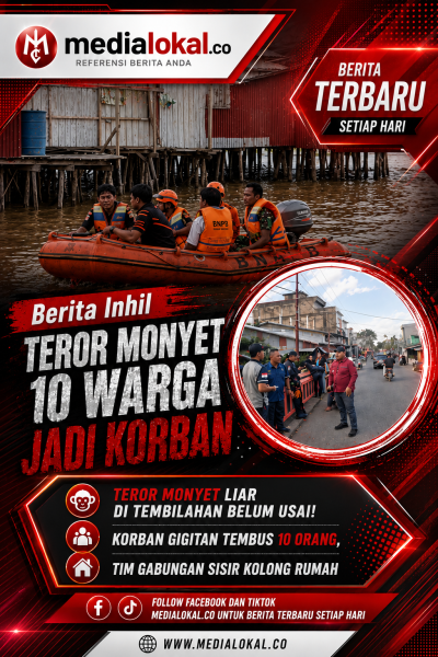 Monyet Liar Masih Gentayangan di Tembilahan, Warga Diimbau Aktifkan Siskamling