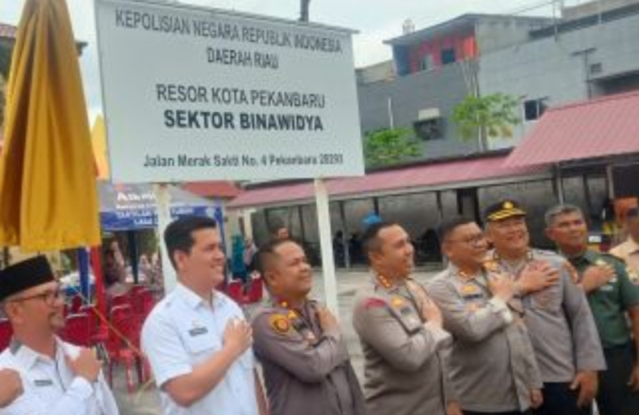 Polsek Tampan Resmi Ganti Nama jadi Polsek Bina Widya