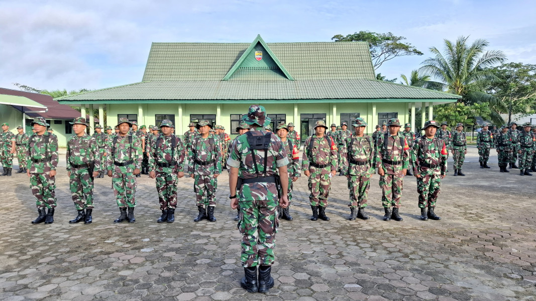 Koramil 07/Reteh Ikuti Apel Gabungan untuk Tingkatkan Kemampuan Menembak