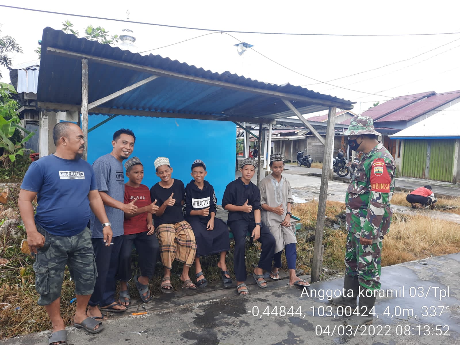 Babinsa Koramil 03/Tempuling Gelar Komsos Pembentukan Kampung Pancasila